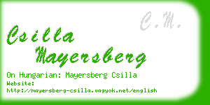 csilla mayersberg business card